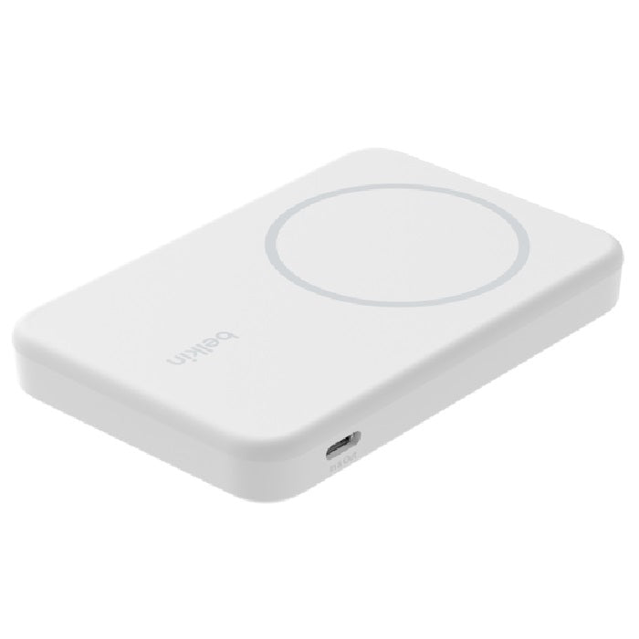 Belkin BoostCharge Pro 5k mAh Magnetic Power Bank With Qi2 + USB-C Cable (1M) - White (BPD006BTWH),15W,1xUSB-C, Overcharge Protection,2 Years Warranty - Image 3