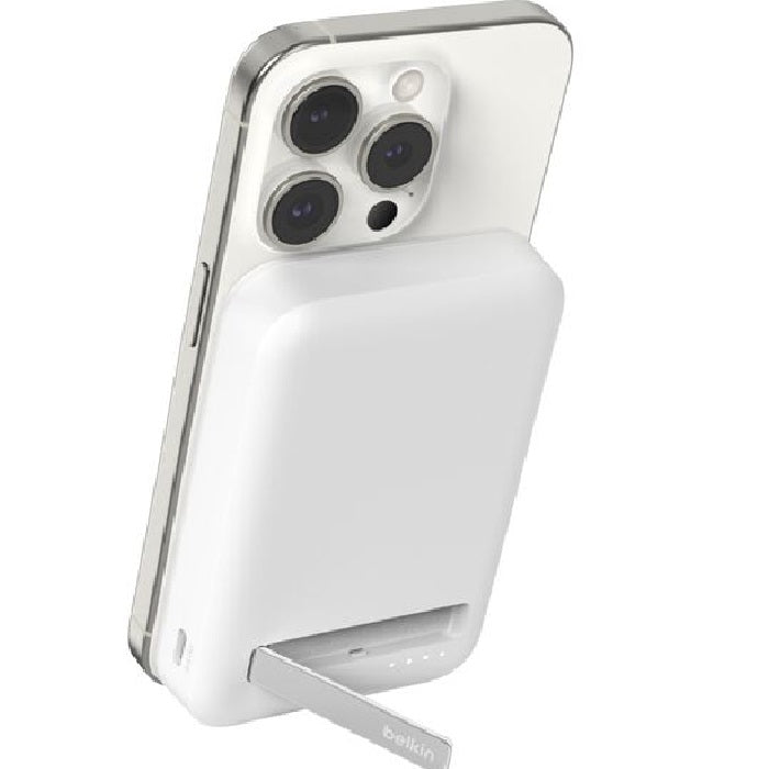 Belkin BoostCharge Pro 10k mAh Magnetic Power Bank With Qi2 + USB-C Cable (1M) - White(BPD008btWH), 15W,2xUSB-C,Overcharge Protection,2 Years Warranty - Image 1