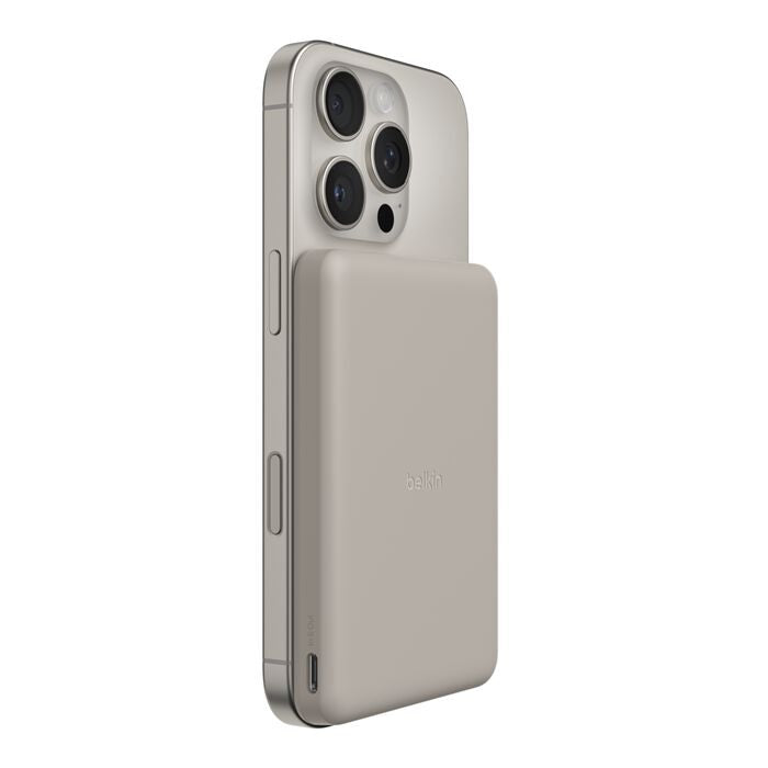 Belkin BoostCharge Slim Magnetic Power Bank 5K - Sand(BPD010fqSA),1x USB-C(15W),Qi2 (7.5W),USB-C Cable(0.6M), $2,500 CEW, 2 Years Warranty - Image 5