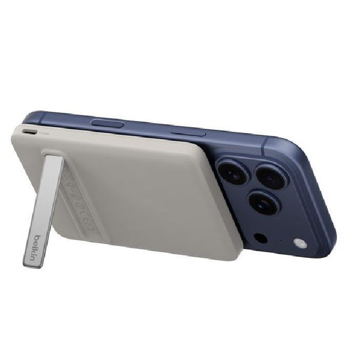 Belkin BoostCharge Slim Magnetic 5K Power Bank w/ Qi2(15W)+USB-C Cable(60cm)+Integrated Kickstand-Sand(BPD011fqSA),1xUSB-C,$2500 CEW,2 Years Warranty - Image 5