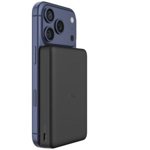 Belkin BoostCharge Slim Magnetic 10K Power Bank with USB-C Cable(0.6M) - Black(BPD015fqBK), 2xUSB-C (20W),1x Qi2 (7.5W), $2500CEW, 2 Years Warranty - Image 1