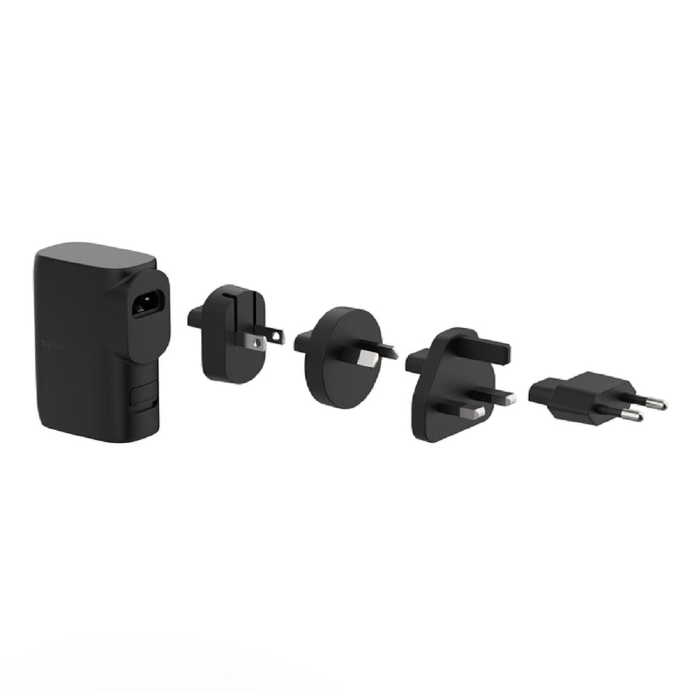 Belkin BoostCharge Hybrid PD 3.0 25W Dual Wall Charger + 5K mAh Power Bank + Travel Adapter Kit +USB-C Cable- Black(BPZ003bt1MBK-B6), 2 Years Warranty - Image 2