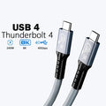 USP BoostUp Hyperlink USB4 USB-C to USB-C Cable (1M) Black - USB4 - 40Gbps,240W, 8K (60Hz)/4K (144Hz), Fast Charge, 5 Years Warranty - Image 1