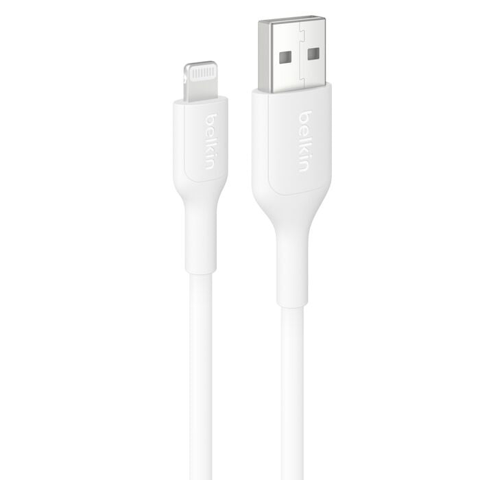 Belkin BoostCharge Lightning to USB-A Cable (1M) - White (CAA019fq1MWH), 2.4A/15W, 480Mbps, 300K+ Bends, Apple iPhone, iPad, 2 Years Warranty - Image 5