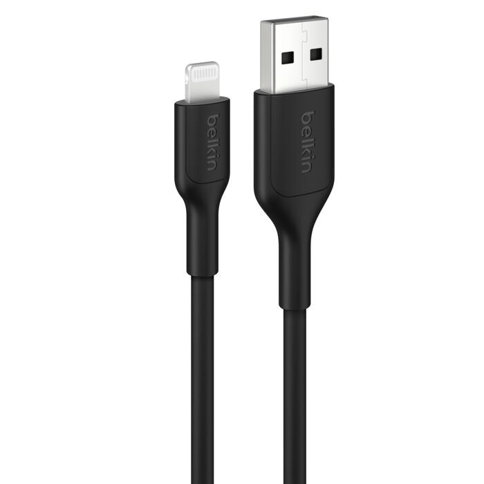 Belkin BoostCharge Lightning to USB-A Cable (3M) - Black (CAA019FQ3MBK), 2.4A/15W, 480Mbps, 300K+ Bends, Apple iPhone, MFI-Certified, 2 Years Warranty - Image 4