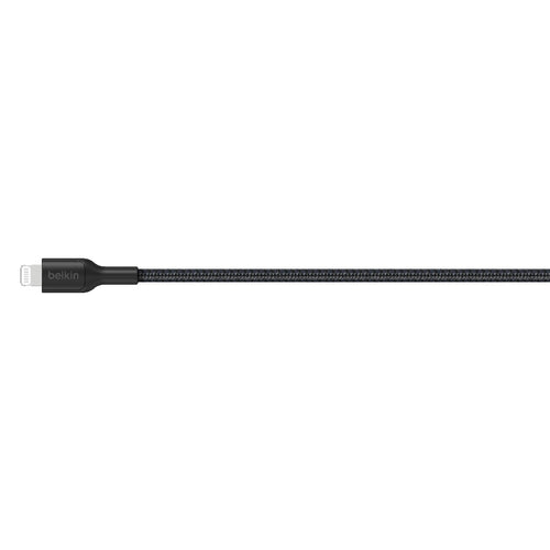 Belkin BoostCharge Pro Braided Lightning to USB-A Cable (1M) - Black (CAA020FQ1MBK), 2.4A/15W, 480Mbps, 350K Bends, MFI-Certified, 2 Years Warranty - Image 2