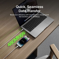 Belkin BoostCharge Lightning to USB-C Cable (1M) - White (CAA021FQ1MWH), 3A/15W, 480Mbps, 300K+ Bends, Apple iPhone, MFI-Certified, 2 Years Warranty - Image 2