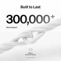Belkin BoostCharge Lightning to USB-C Cable (1M) - White (CAA021FQ1MWH), 3A/15W, 480Mbps, 300K+ Bends, Apple iPhone, MFI-Certified, 2 Years Warranty - Image 3