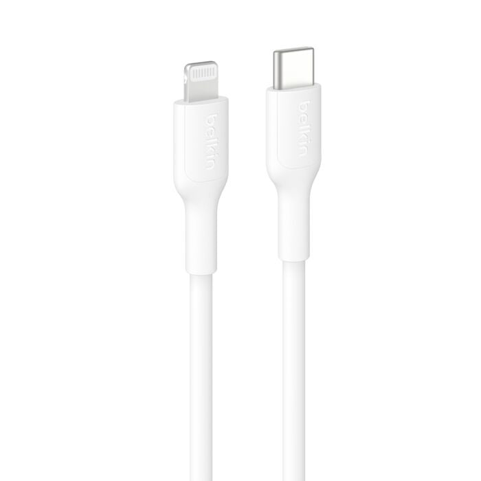 Belkin BoostCharge Lightning to USB-C Cable (1M) - White (CAA021FQ1MWH), 3A/15W, 480Mbps, 300K+ Bends, Apple iPhone, MFI-Certified, 2 Years Warranty - Image 5