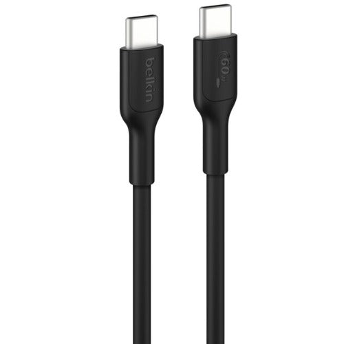 Belkin BoostCharge USB-C to USB-C Cable (0.15M) - Black (CAB023fq0MBK), 3A/60W, 480Mbps, 300K+ Bends, Apple, Samsung, USB-IF Certified,2 Years Warrant - Image 1