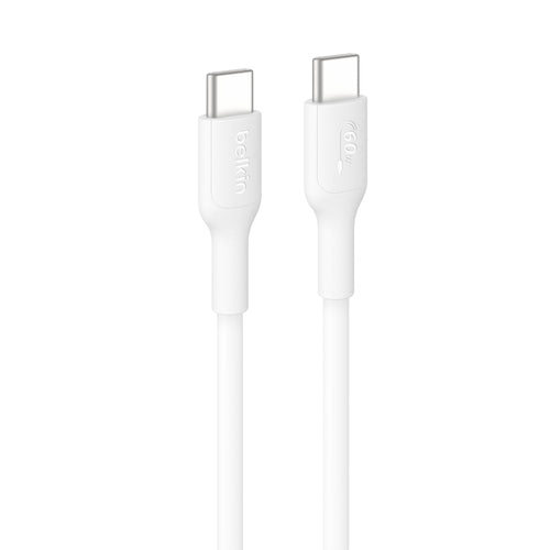 Belkin BoostCharge USB-C to USB-C Cable (0.15M) - White(CAB023fq0MWH), 3A/60W, 480Mbps, 300K+ Bends, Apple, Samsung, USB-IF Certified,2 Years Warranty - Image 1