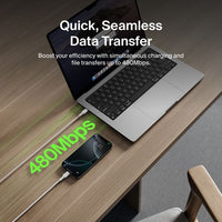 Belkin BoostCharge USB-C to USB-C Cable (1M) - White (CAB023fq1MWH), 3A/60W, 480Mbps, 300K+ Bends, Apple, Samsung, USB-IF Certified, 2 Years Warranty - Image 4
