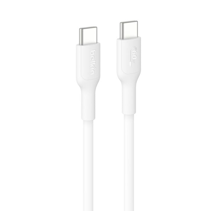 Belkin BoostCharge USB-C to USB-C Cable (1M) - White (CAB023fq1MWH), 3A/60W, 480Mbps, 300K+ Bends, Apple, Samsung, USB-IF Certified, 2 Years Warranty - Image 5