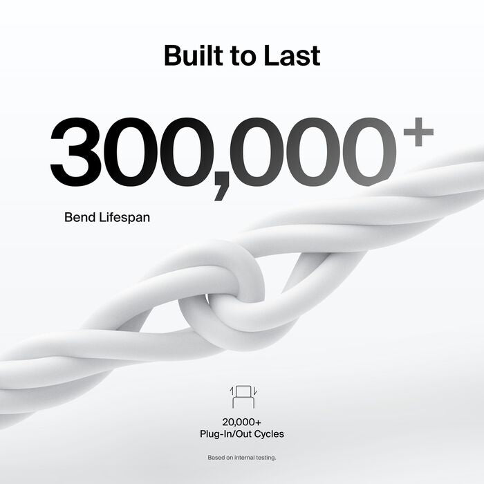 Belkin BoostCharge USB-C to USB-C Cable (2M) - White (CAB004bt1MBK), 3A/60W, 480Mbps, 30K+ Bends, Apple,USB-IF Certified, 2 Years Warranty - Image 3