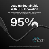 Belkin BoostCharge Pro Braided USB-C to USB-C Cable (1M) - Black (CAB025FQ1MBK), 5A/240W, 480Mbps, 350K+ Bend, USB-IF Certified, 2 Years Warranty - Image 3