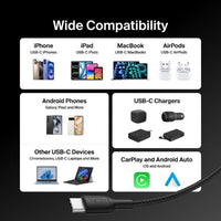 Belkin BoostCharge Pro Braided USB-C to USB-C Cable (1M) - Black (CAB025FQ1MBK), 5A/240W, 480Mbps, 350K+ Bend, USB-IF Certified, 2 Years Warranty - Image 4