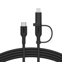 Belkin BoostCharge Pro 2-in-1 USB-C to USB-C/ Lightning (1.5M) - Black (CAC003fq1.5MBK), 60W, 480Mbps, 30K+ Bends, Intertek-Certified,2 Years Warranty - Image 4