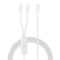 Belkin BoostCharge Pro Braided USB-C to Dual USB-C Cable (1.5M) - White (CAC004fq1.5MWH), 140W, 480Mbps, 350K+ Bends, Apple, 2 Years Warranty - Image 2
