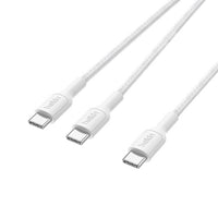 Belkin BoostCharge Pro Braided USB-C to Dual USB-C Cable (1.5M) - White (CAC004fq1.5MWH), 140W, 480Mbps, 350K+ Bends, Apple, 2 Years Warranty - Image 3