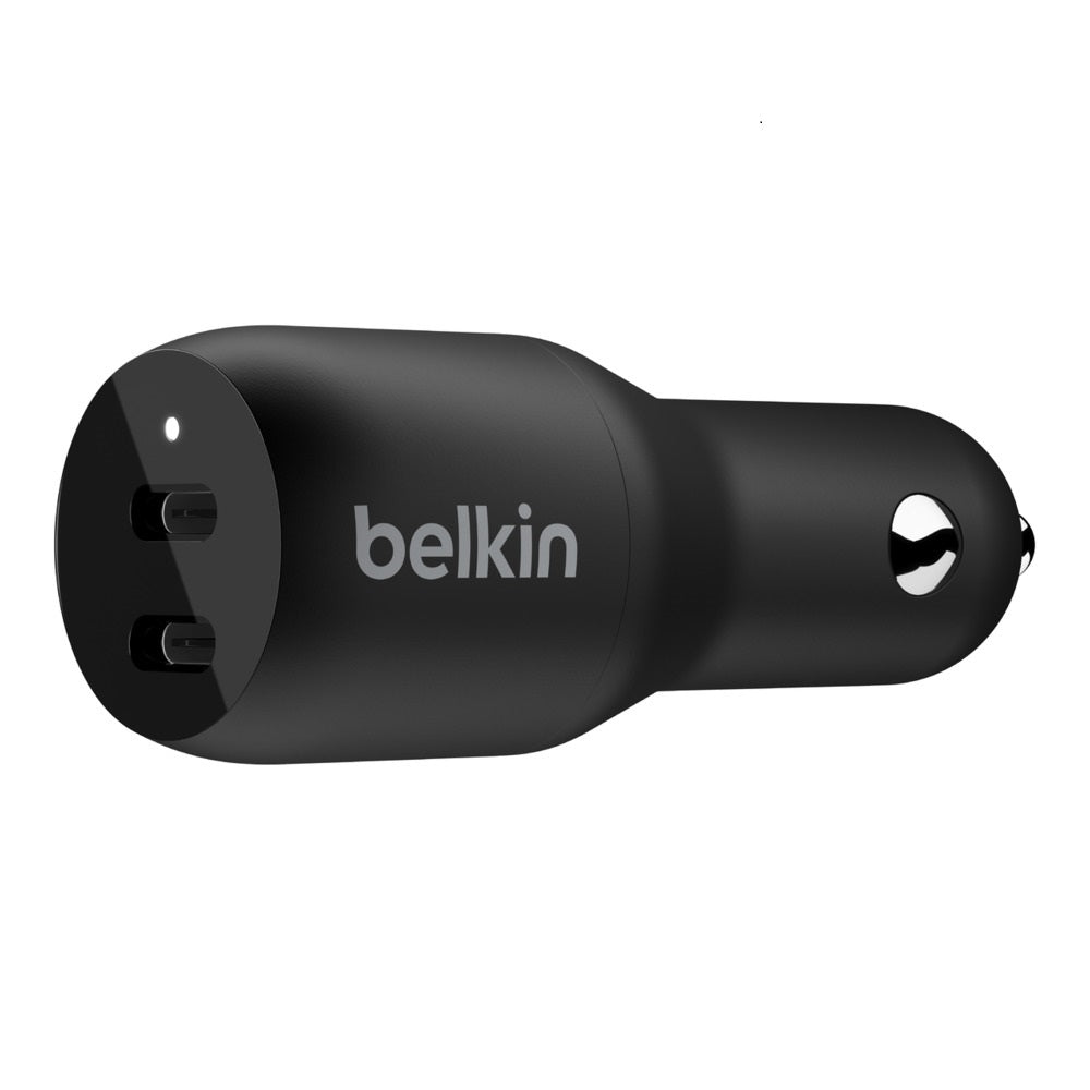 Belkin BoostCharge Dual 36W USB-C Car Charger - Black(CCB002btBK), 2xUSB-C(18W),Safe & Optimized,Best for Apple & Samsung,$2,500 CEW, 2 Years Warranty - Image 5