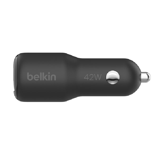 Belkin BoostCharge 42W Dual Port Car Charger - Black (CCB005BTBK), 1xUSB-C (30W), 1xUSB-A (12W), PPS, Apple iPhone, CEW $2,500, 2 Years Warranty - Image 2