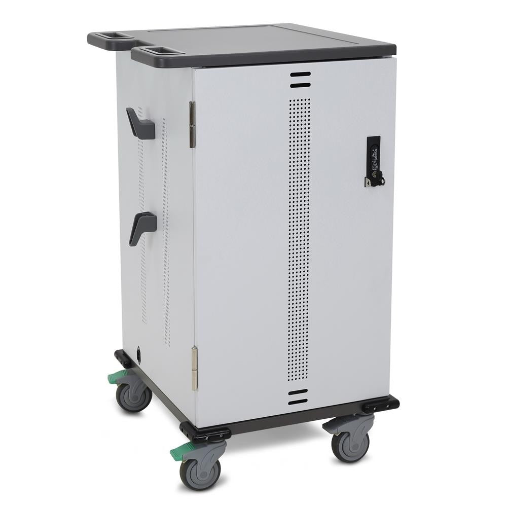YES30 Basic Charging Cart for Mini-Laptops & Chromebook -  White/Grey (CCEGYES30LTPCHR4), 1 Year Warranty - Image 1