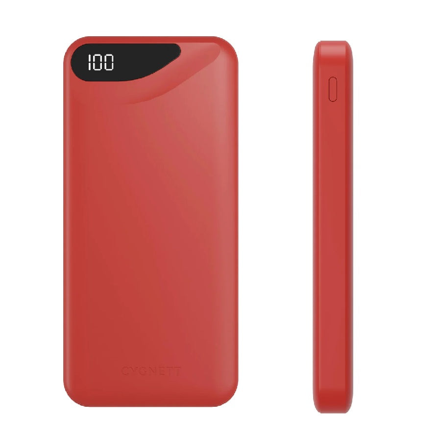 Cygnett ChargeUp Boost 3rd Gen 10K mAh Power Bank -Red(CY4343PBCHE),1x USB-C(15W),2x USB-A(12W),15cm USB-C Cable, Charge 3 Devices, 2 Years Warran - Image 3