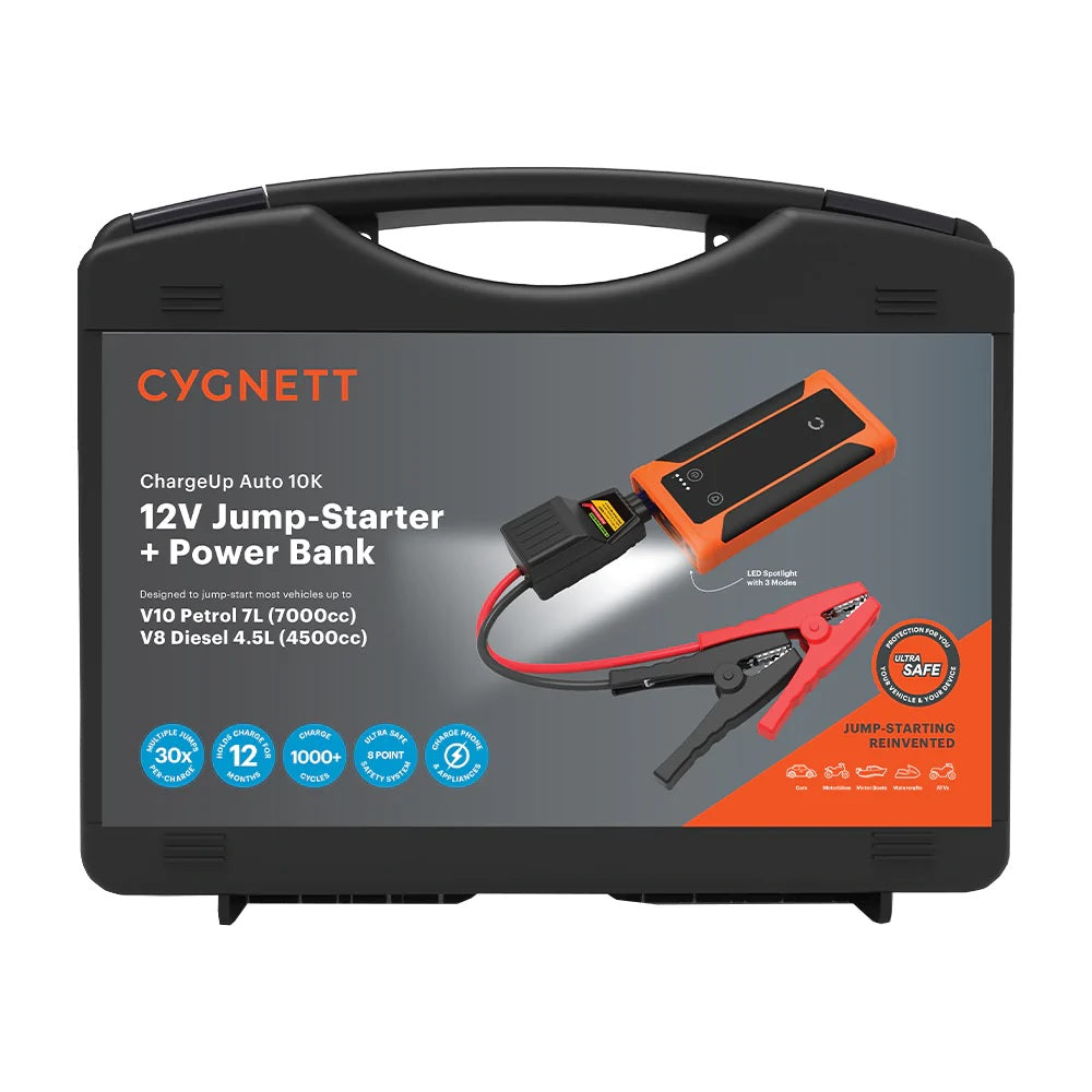 Cygnett ChargeUp Auto 10K mAh Jump-Starter & Power Pack-Orange(CY3577CHAUT),Vehicle Jump Starter Up to V10 Petrol 7L V8 Diesel 4.5L,2 Years Warran - Image 5