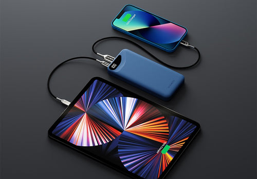 Cygnett ChargeUp Boost 3rd Gen 10K mAh Power Bank-Blue(CY4342PBCHE),1x USB-C(15W),2x USB-A(12W),15cm USB-C Cable, Charge 3 Devices, 2 Years Warran - Image 2