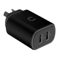 LS Cygnett PowerPlus 12W Dual Port Wall Charger - Black (CY3672PDWLCH), 2x USB-A (12W), Lightweight & Compact Design, Charge 2x Devices, 2 Years Warra - Image 1