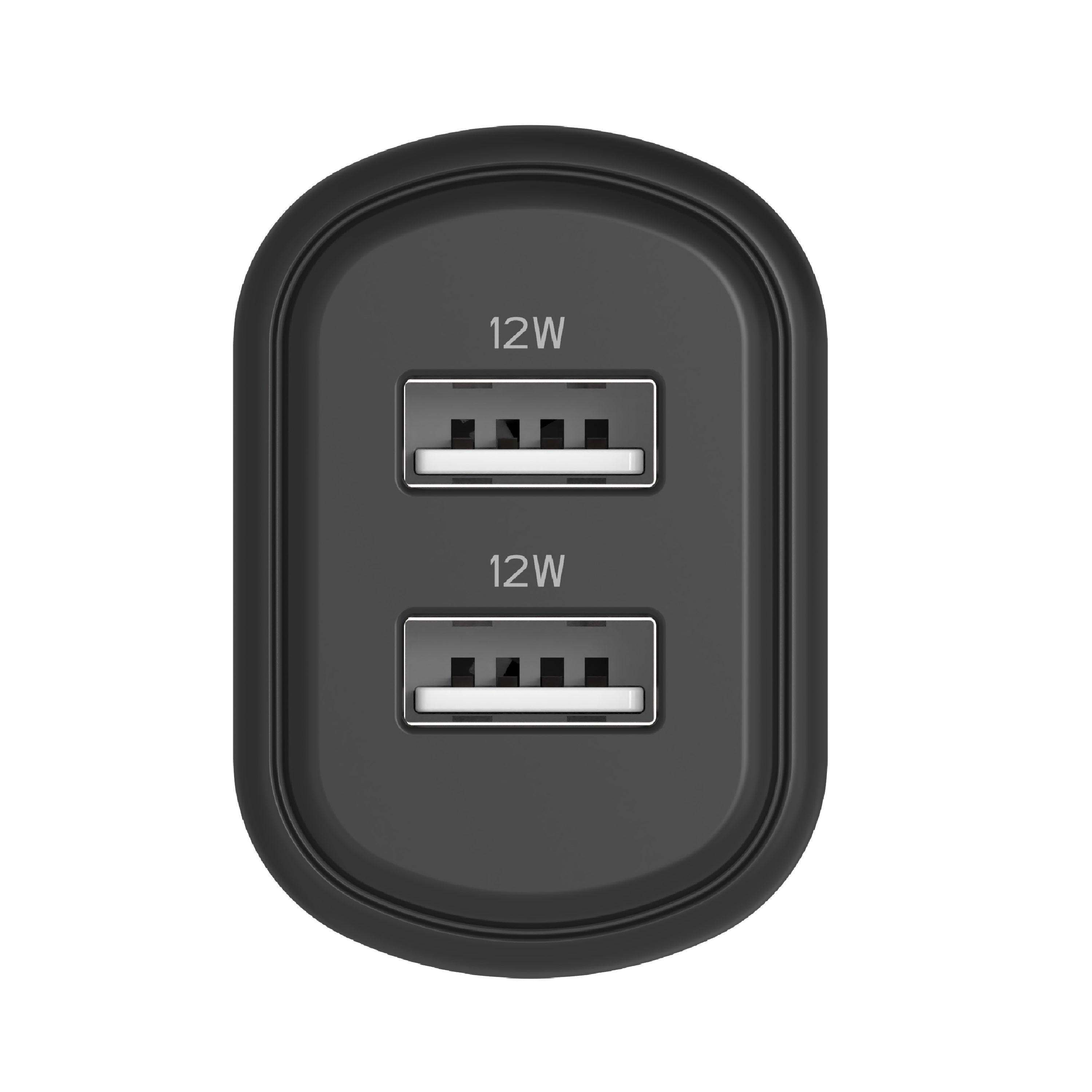Cygnett PowerPlus 12W Dual Port Wall Charger - Black (CY3672PDWLCH), 2x USB-A (12W), Lightweight & Compact Design, Charge 2x Devices, 2 Years Warranty - Image 2