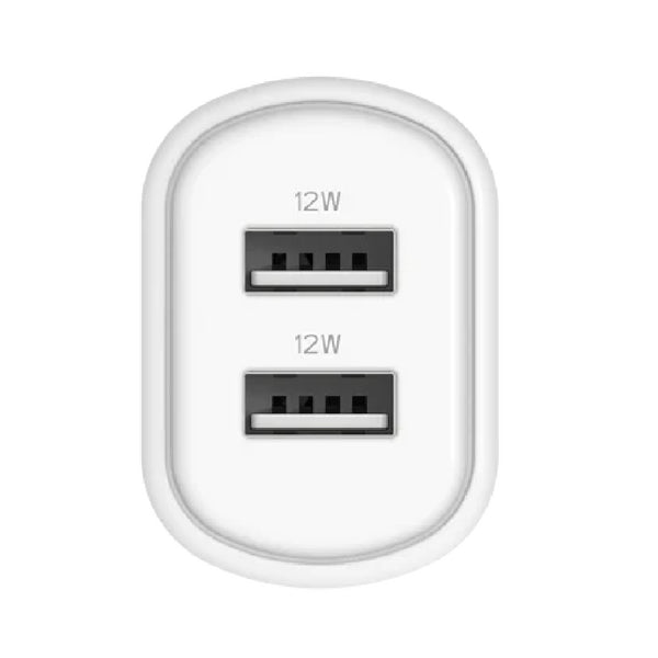 Cygnett PowerPlus 12W Dual Port Wall Charger - White (CY3671PDWLCH), 2x USB-A (12W), Lightweight & Compact Design, Charge 2x Devices, 2 Years Warranty