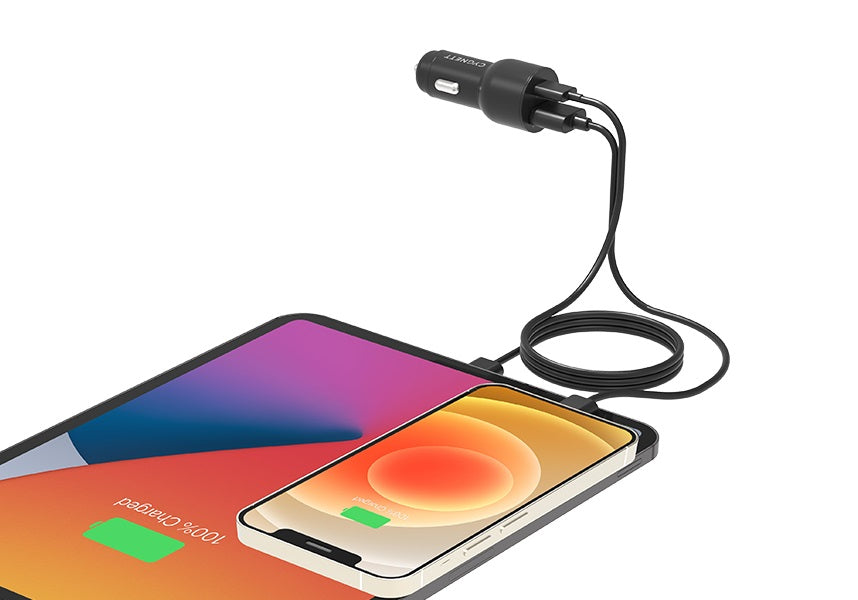 Cygnett CarPower 20W Dual Port Car Charger with 20W USB-C PD + 20W QC 3.0 USB-A-Black(CY3637CYCCH), Fast Charge, Max 20W, 2 Years Warranty - Image 3