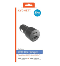 Cygnett CarPower 20W Dual Port Car Charger with 20W USB-C PD + 20W QC 3.0 USB-A-Black(CY3637CYCCH), Fast Charge, Max 20W, 2 Years Warranty - Image 4