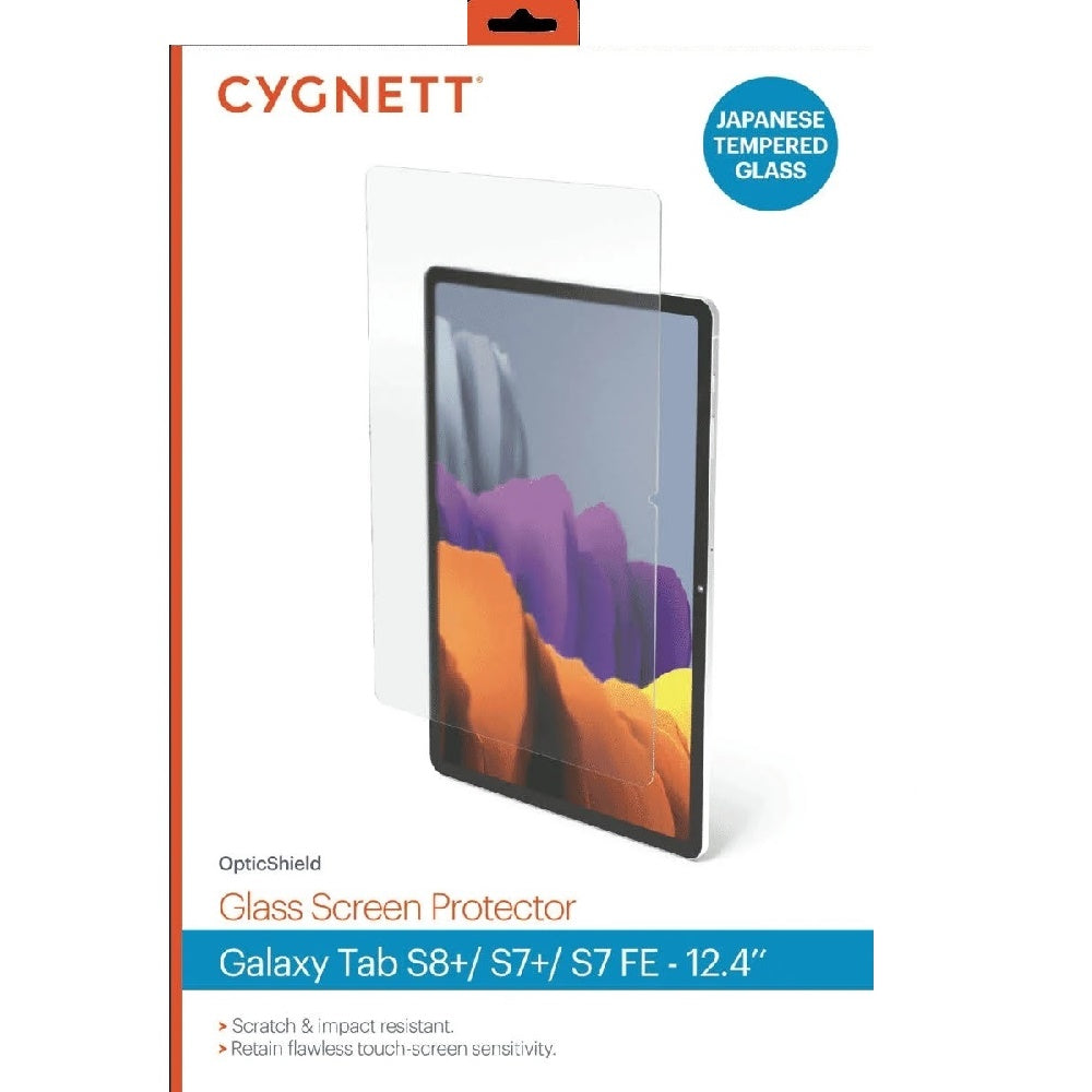 Cygnett OpticShield Samsung Galaxy Tab S10+/Tab S9+ /Tab S9 FE+ /Tab S8+/Tab S7+(12.4")Tempered Glass Screen Protector-(CY4020CPTGL) 2 Years Warranty - Image 2
