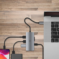 Cygnett Unite SlimMate 6-in-1 USB-C Multiport Hub Adapter Dock-(CY3316HUBC3)3xUSB-A 3.0 1xUSB-C 100W PD 1xSD 1xMicroSD High-Speed Data,2Years Warranty - Image 3
