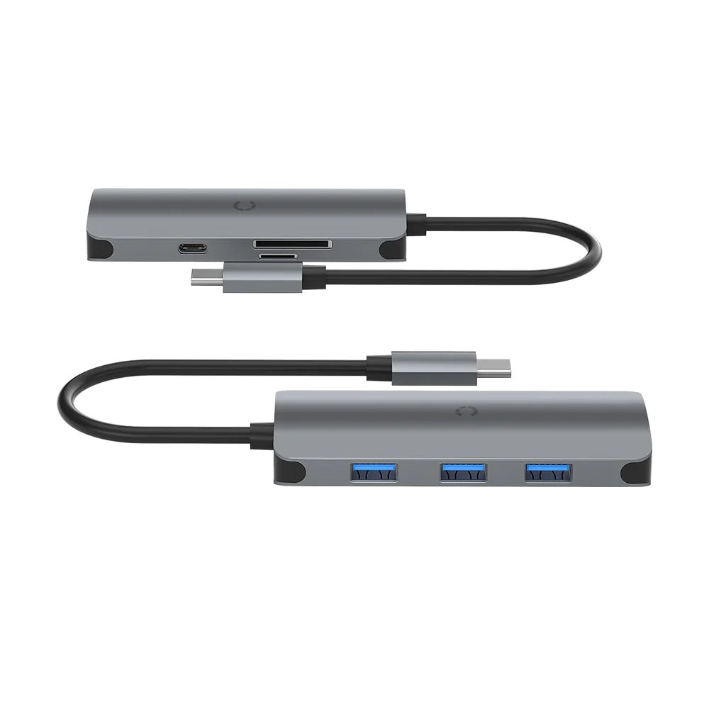 Cygnett Unite SlimMate 6-in-1 USB-C Multiport Hub Adapter Dock-(CY3316HUBC3)3xUSB-A 3.0 1xUSB-C 100W PD 1xSD 1xMicroSD High-Speed Data,2Years Warranty - Image 4