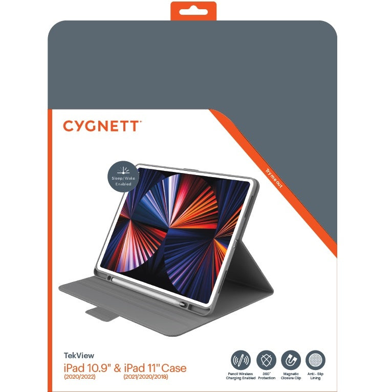 Cygnett TekView Apple iPad Air (11") (M2/M3)/iPad Pro (11") ( (5th/4th/3rd/2nd/1st Gen) Case - Grey (CY4013TEKVI), 2 Years Warranty - Image 3