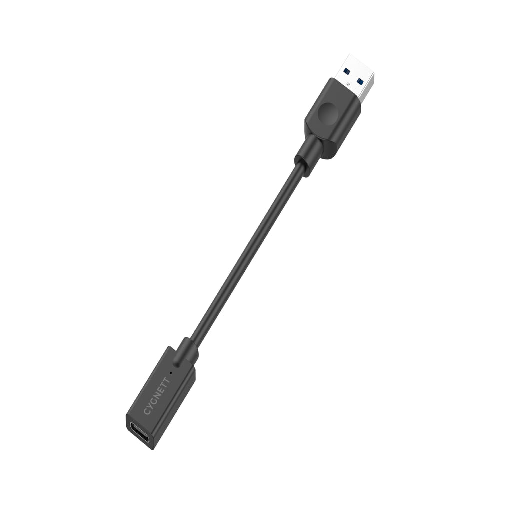 Cygnett Essentials USB-A Male to USB-C Female (10CM) Cable Adapter - Black(CY3321PCUSA),5GBPS Fast Data Transfer,Compact Design, 2 Years Warranty - Image 4