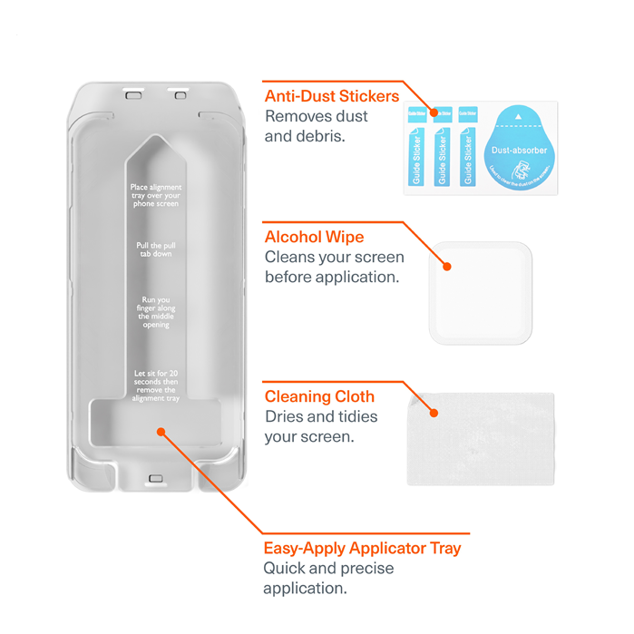 Cygnett GlareShield Apple iPhone 16 Pro (6.3") Screen Protector - (CY5075CPTGL),Edge To Edge Protection,Anti-Glare,Scratch Resistanse,2 Years Warranty - Image 2