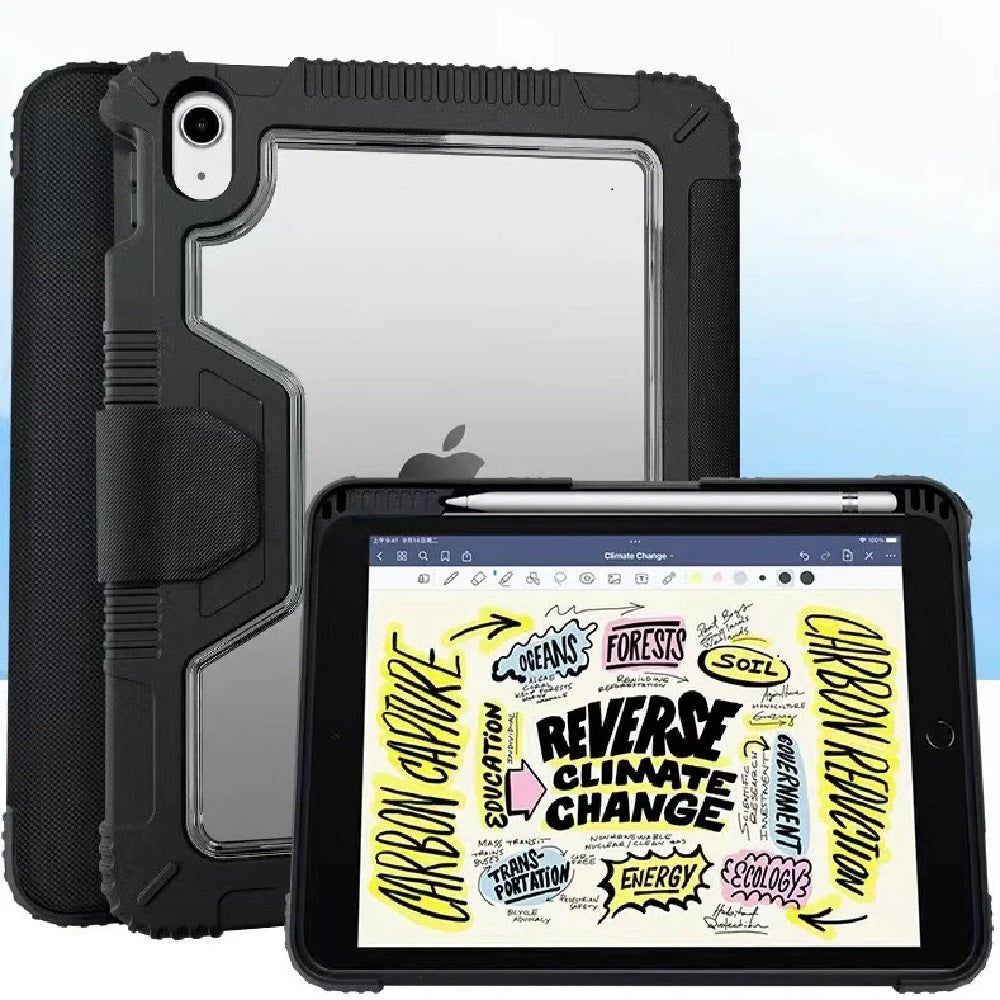 USP Rugged Apple iPad (11") (A16) (11th Gen) / iPad (10.9") (10th Gen) Case Black - Built-in-Kickstand,Hand & Shoulder Strap,DropProof,5 Years Warrant - Image 4