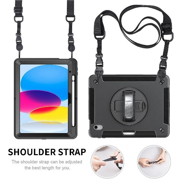 USP Rugged Apple iPad Mini (7.9") (5th/4th Gen) Case Black - Built-in-Kickstand, Hand & Shoulder Strap, DropProof, 5 Years Warranty - Image 3