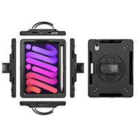 USP Rugged Apple iPad Mini (8.3") (A17 Pro) (7th Gen) / iPad Mini (8.3") (6th Gen) Case Black -  Built-in-Kickstand, 5 Years Warranty - Image 2