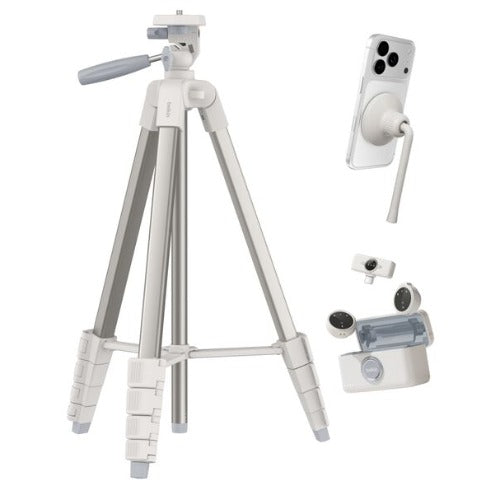 Belkin Stage Creator Kit: Tripod, Magnetic Phone Mount & Wireless Mics - Sand(CTA002fqSA-B1), Lightweight,Flexible angle adjustment, 2 Years Warranty - Image 3