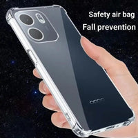 USP Oppo A6x 4G / 5G (6.7") Acrylic & TPU Hard Case Clear (With Soft Round Airbags) - Ultra-Thin & Lightweight, Scratch-resistant,5 Years Warranty - Image 4