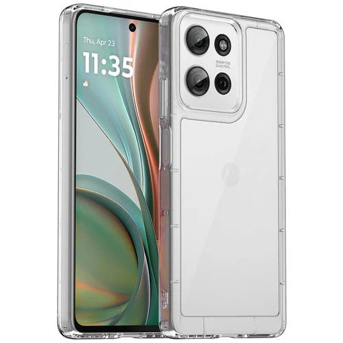 USP Motorola Moto G15 (6.7") Acrylic & TPU Hard Case Clear (With Soft Round Airbags) - Ultra-Thin & Lightweight, Scratch-resistant, 5 Years Warranty