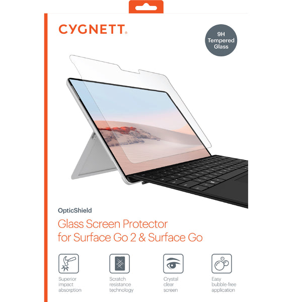 Cygnett OpticShield Microsoft Surface Go / Surface Go 2/ Surface Go 3 Tempered Glass Screen Protector - (CY3320CPTGL), Superior Impact Absorption
