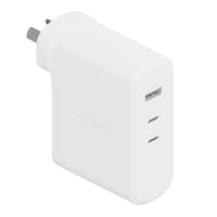 Cygnett PowerMaxx 100W Multiport GaN Wall Charger - White(CY4373PDWCH), 1x USB-A (18W),2x USB-C PD(100W),Chargex 3 Devices, 2 Years Warranty - Image 1