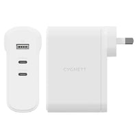 Cygnett PowerMaxx 100W Multiport GaN Wall Charger - White(CY4373PDWCH), 1x USB-A (18W),2x USB-C PD(100W),Chargex 3 Devices, 2 Years Warranty - Image 4