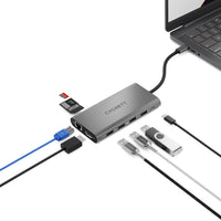 Cygnett Unite 12-in-1 USB-C Multiport Hub Adapter Dock(CY4549HUB12)4xUSB-A 2xUSB-C(100W PD/3.0)3xHDMI(60Hz/30Hz) 1xMicro SD,2Years Warranty - Image 4